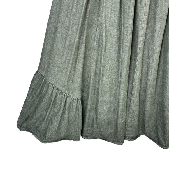 Vintage Starfire Western Maxi Skirt Top Set Size 14 Green Denim Rodeo Country - Picture 9 of 11